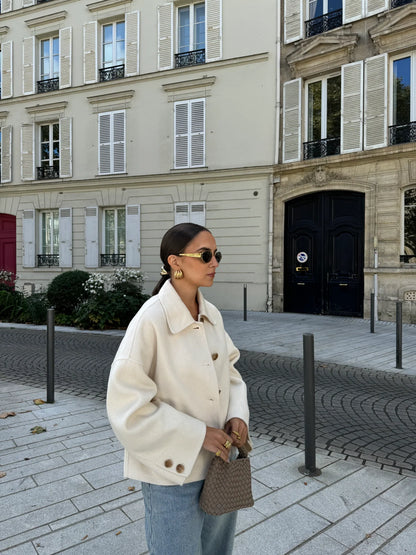 Veste Élégante à Col Rabattu Automne