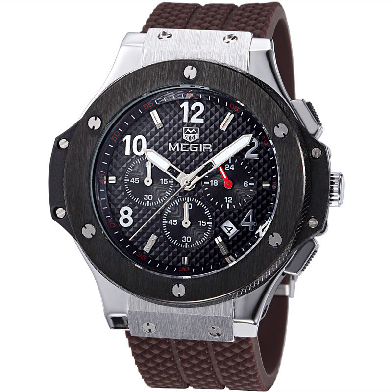 Montres Hommes De Luxe Bracelet À Quartz Montre Homme Sport Militaire Chronographe Montres