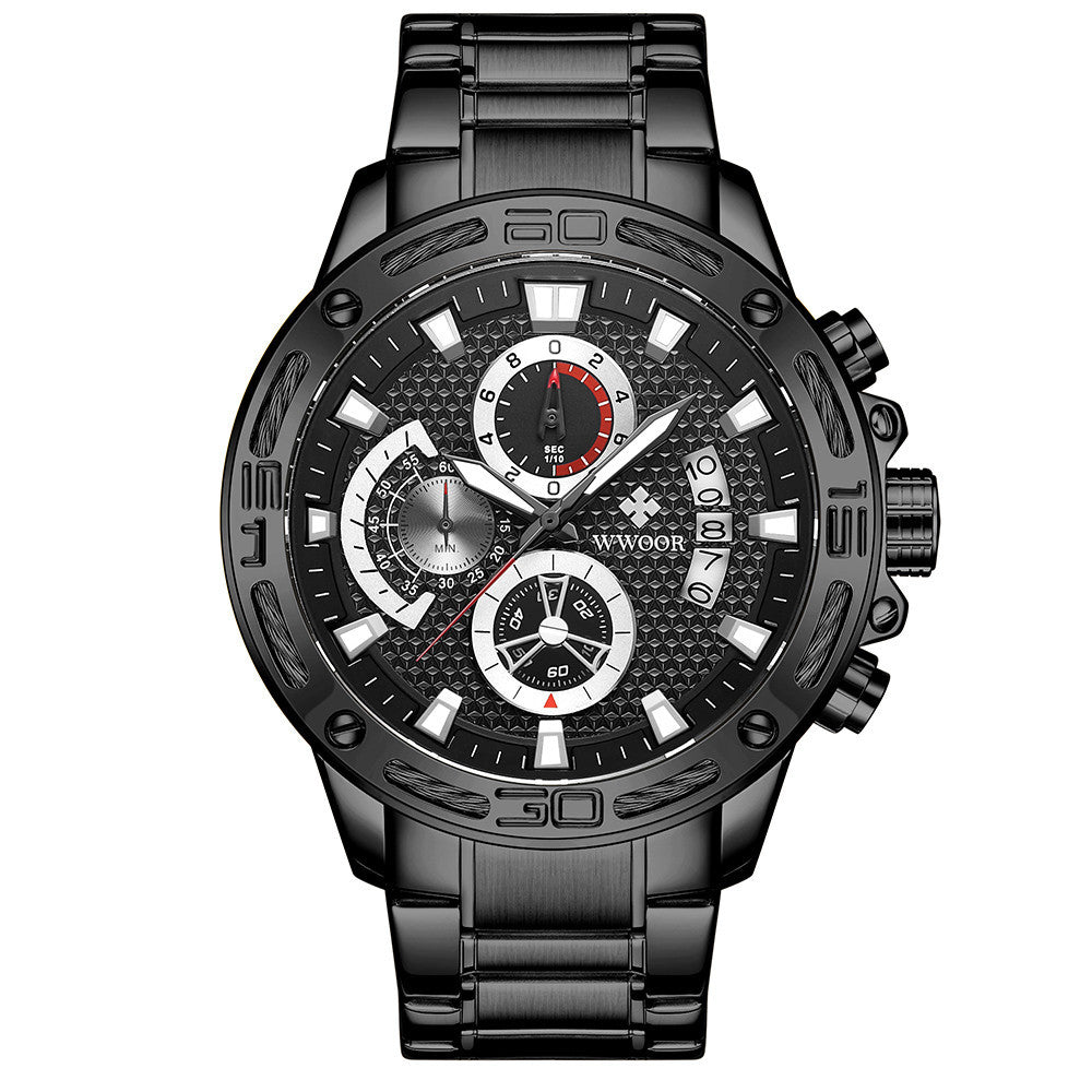 WWOOR 2021 mode hommes montres haut de gamme de luxe or plein acier montre à Quartz hommes étanche Sport chronographe Relogio Masculino