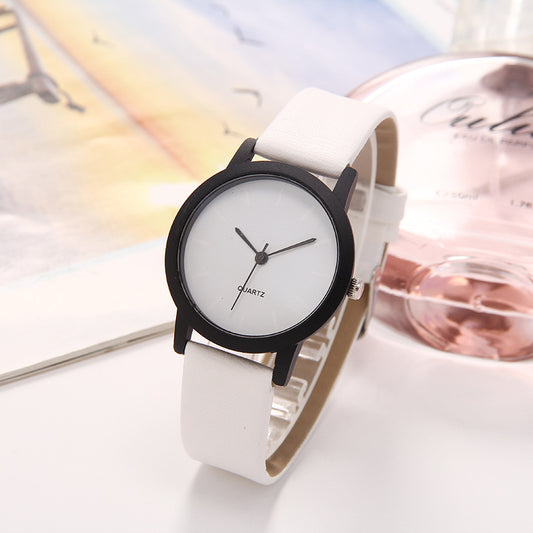 Version coréenne De Hommes Et Femmes Universel Montres Étudiant Simple Montre Deux-Eye Petit Cadran Ceinture Quartz Montre