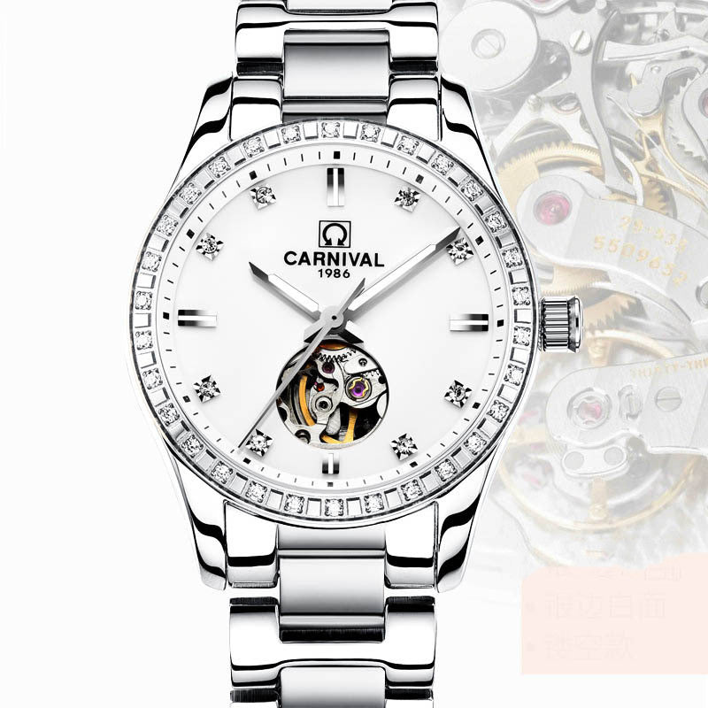 Montre Femme Automatique Mécanique Montre De Mode Tendance Or Rose Étanche Marque Diamant Montre Femme