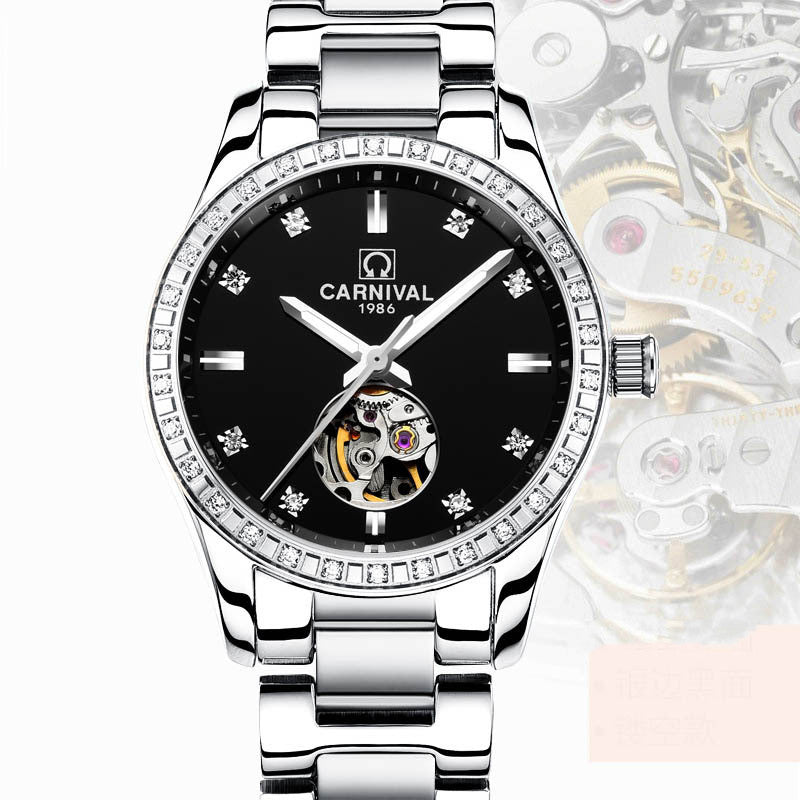 Montre Femme Automatique Mécanique Montre De Mode Tendance Or Rose Étanche Marque Diamant Montre Femme