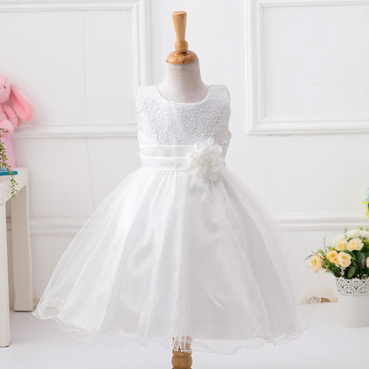 Bébé Sequin Robe Fleur Fille De Mariage Princesse Robe