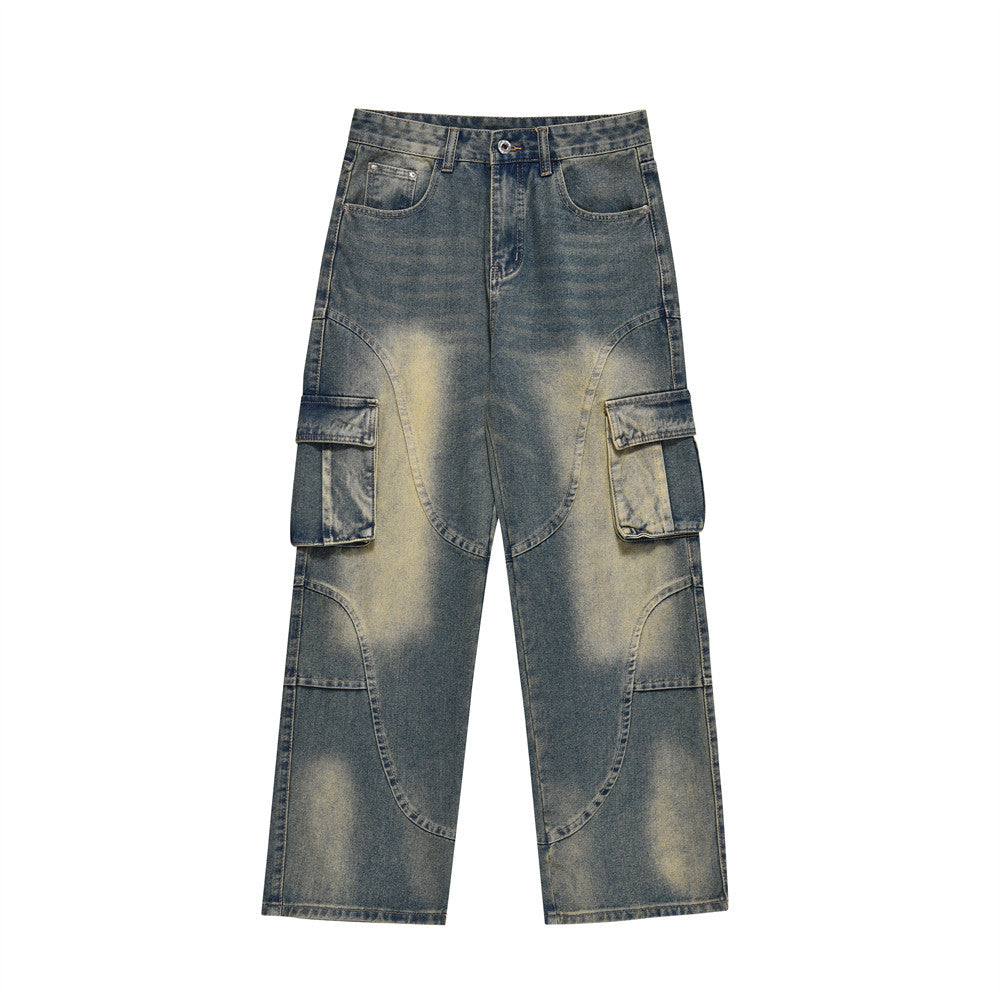 Fashion Work Clothes Pocket Jeans For Men