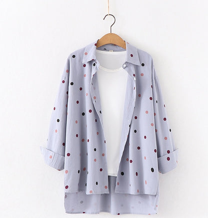 Femmes Polka Dot Imprimer Blouse Shirts