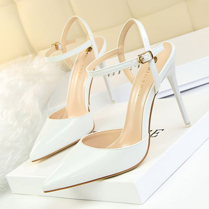 Night high heel and shallow pointed female sandals