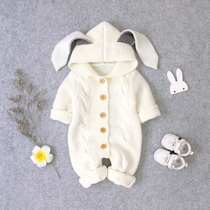 Baby knitted romper