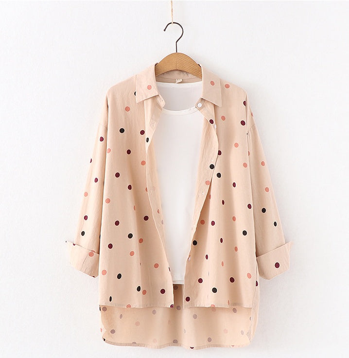 Femmes Polka Dot Imprimer Blouse Shirts