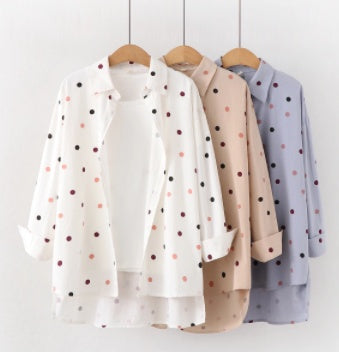 Femmes Polka Dot Imprimer Blouse Shirts