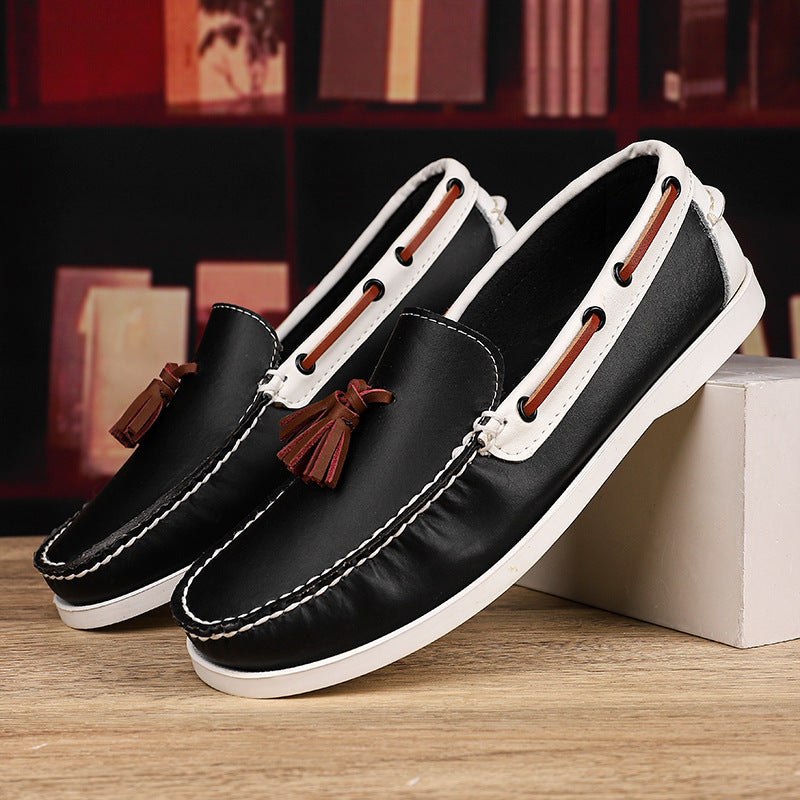 Plus Size Sailing Casual Leather Shoes Men