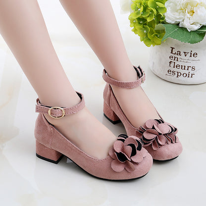 Filles Spectacle En Cuir Princesse Talons hauts