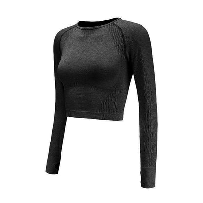 Rose Sans Soudure Yoga Chemises pour Femmes Sont Essentielles Sans Couture À Manches Longues Crop Top Trou de Pouce Équipée Gym Top Workout Shirts de Course vêtements