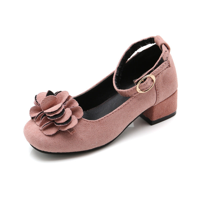 Filles Spectacle En Cuir Princesse Talons hauts