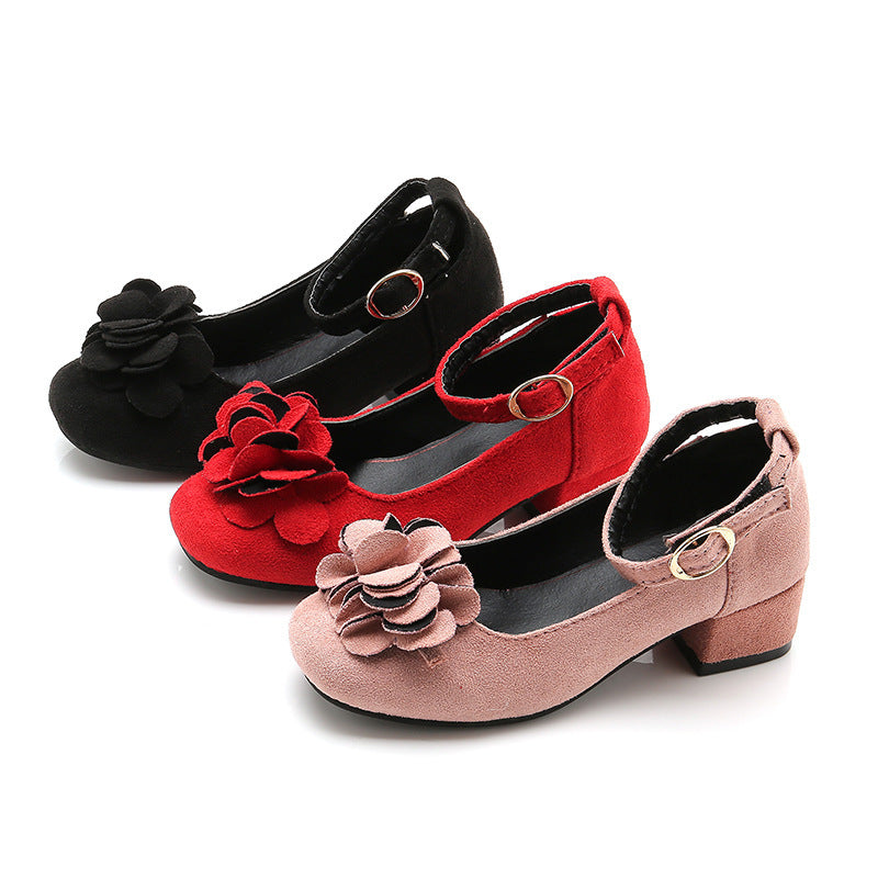 Filles Spectacle En Cuir Princesse Talons hauts