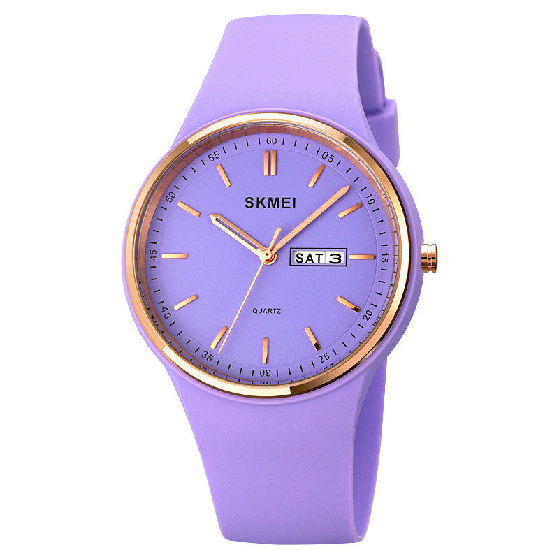 Silicone Quartz Watch Female Student Calendar Watch