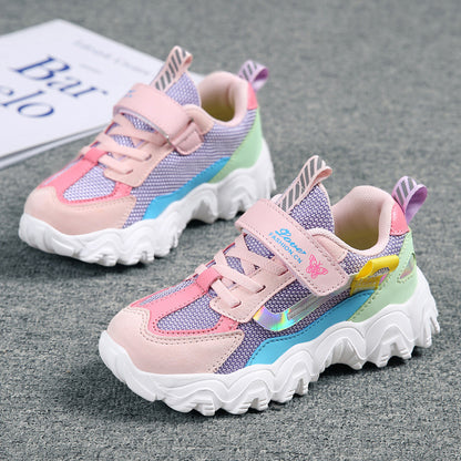 New Girls Running Shoes Fashion Chunky Sneakers For Children