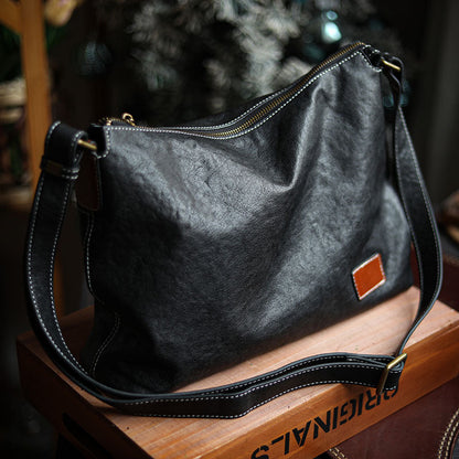 Sac Messenger en Cuir de Vachette pour Homme à Bandoulière Unique