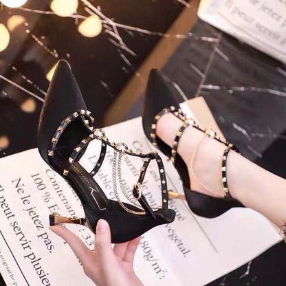 Korean Version Of Sandals Female Pointy Fairy High Heels Stiletto